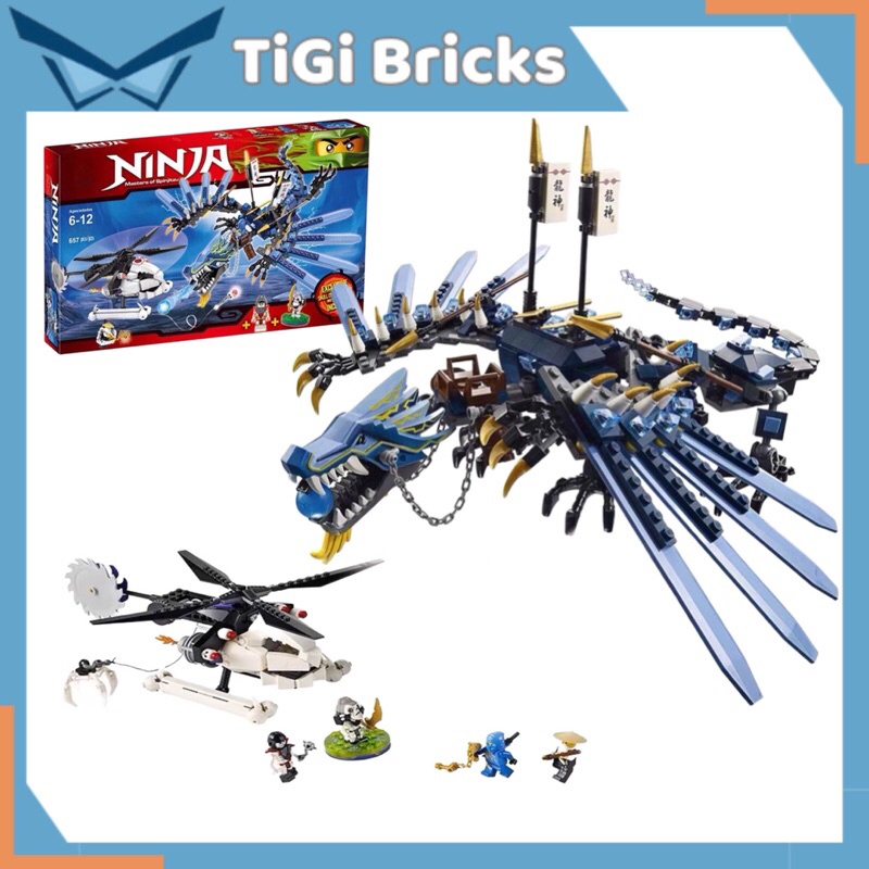 [Tặng Mini] Ninjago Rồng Pilot season 1 lắp ráp rồng Jay - Rồng sấm sét ninja