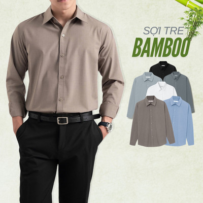 Áo Sơ Mi Công Sở Nam LADOS-8160 Chất Bamboo Cao Cấp, Kháng Khuẩn, Thấm Hút Mồ Hôi, Form Regular Thanh Lịch