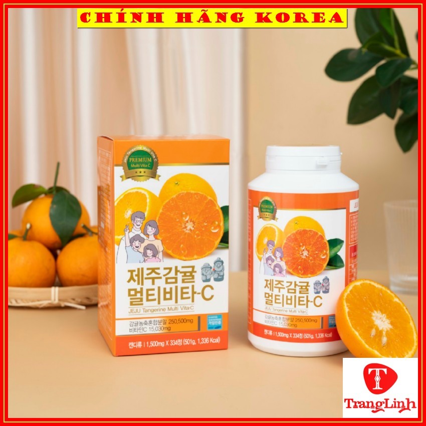 Viên Vitamin C Jeju hàn quốc chính hãng, hộp 500g - Bổ sung Vitamin C tăng đề kháng cho cơ thể