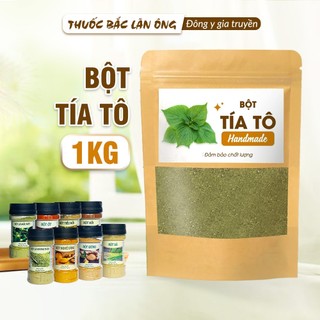 Bột tía tô 1kg, nguyên chất, thơm mịn, dùng đắp mặt, pha uống - Lãn Ông