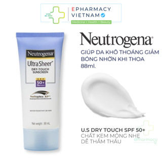  Kem Chống Nắng NEUTROGENA Ultra Sheer Dry Touch Sunblock SPF 50 PA+ Khô Thoáng 88mL 