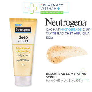  Sữa Rửa Mặt NEUTROGENA Blackhead Eliminating Daily Scrub Tẩy Tế Bào Chết Hạn Chế Mụn Đầu Đen 100g 