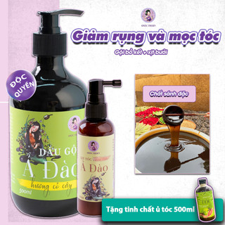 Combo giảm rụng và kích mọc tóc - Dầu gội bồ kết + Xịt mọc tóc bưởi MỘC NHAN