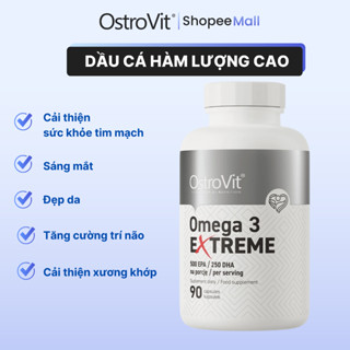 Viên uống Ostrovit Omega 3 Extreme, nhập khẩu Ba Lan, viên dầu cá hàm lượng cao