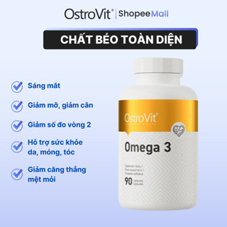Viên uống OstroVit Omega 3 1000 mg, nhập khẩu Ba Lan, cung cấp chất béo toàn diện