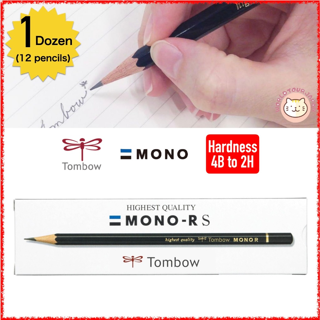 TOMBOW PENCIL / Standard Pencils MONO-RS / 1 dozen (12 Pencils) / Hardness 4B to 2H [ DIRECT FROM JA