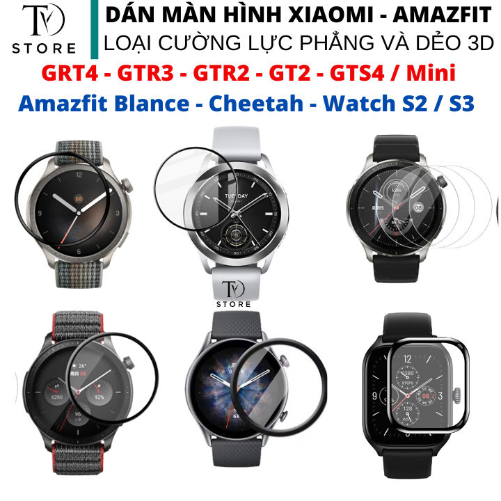 Dán màn hình đồng hồ Xiaomi Amazfit Balance GTR4 GTS4 Mini  Xiaomi Watch S4  Xiaomi Watch S3  Xiaomi