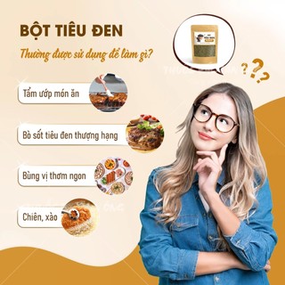Bột tiêu đen rang xay nguyên chất 100g (Hạt tiêu đen cay nồng tự nhiên)