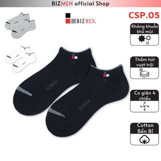 Tất Nam Cổ Ngắn Công Sở Sợi Cotton Kháng Khuẩn Khử Mùi BIZMEN - CSP.05