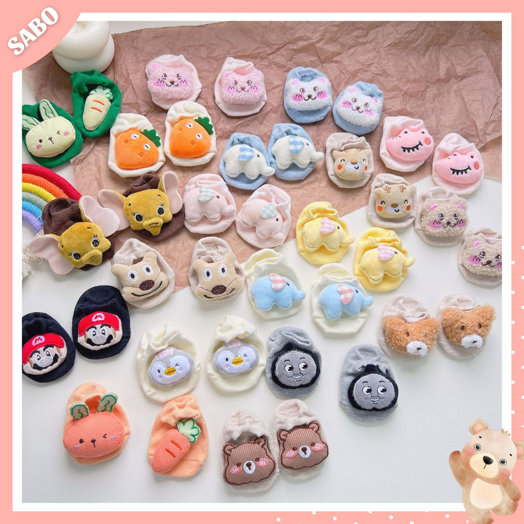 Tất Thú, Vớ Hình Thú Cho Bé Sơ Sinh 0-12M Mẫu Mới Có Chống Trượt, Ngộ Nghĩnh, Đáng Yêu (BẢNG 2)