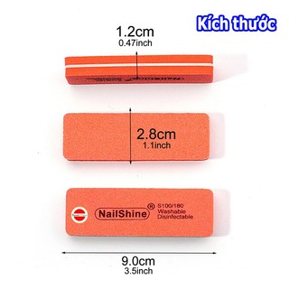 2 cái Buffer chà móng chữ nhật (NailShine)