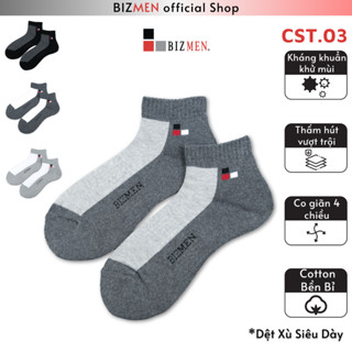 Tất nam xù siêu dày thể thao cổ trung cotton kháng khuẩn khử mùi Bizmen – CST.03