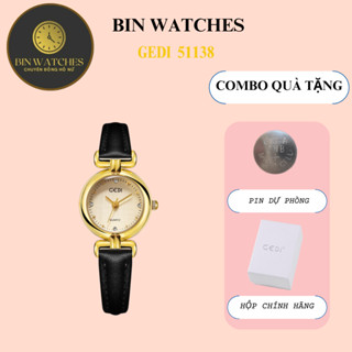  Đồng Hồ GEDI 51138 Mặt Tròn Dây Da Mini Đơn Giản Thời Trang Cho Nữ 