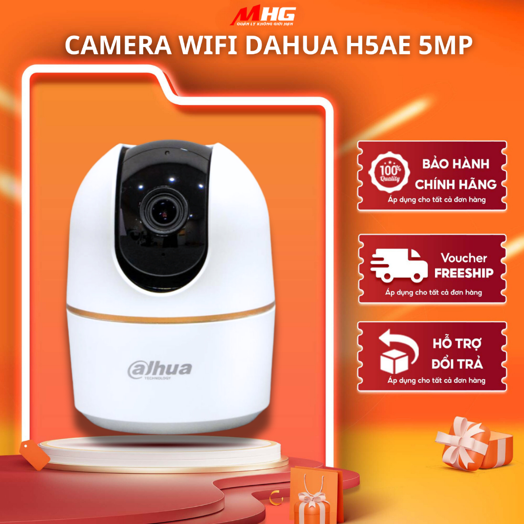 Camera Wifi Quay Quét Trong Nhà DAHUA DH-H5AE 5MP | Bảo Hành Chính Hãng 24 Tháng
