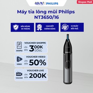Máy Tỉa Lông Mũi Philips NT3650/16 Thiết Kế Hiện Đại, Sang Trọng-Hàng Chính Hãng - Bảo Hành 24 Tháng