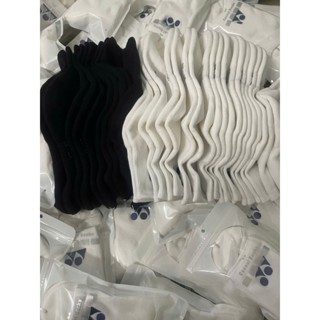 Tất Yonex Túi Zip , Tất cầu lông, Tất tennis dày dặn, êm chân, Logo Thêu Xanh, Trắng