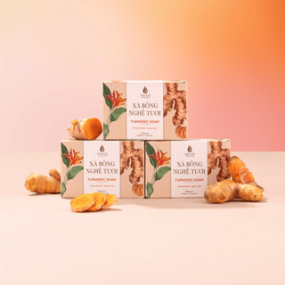 Combo 3 xà bông nghệ tươi Mela - Giúp làm sạch, hỗ trợ sáng da và ngăn ngừa mụn ML26