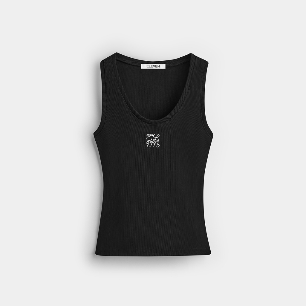 ELEVEN - Áo nữ Tank top Anagram màu Đen