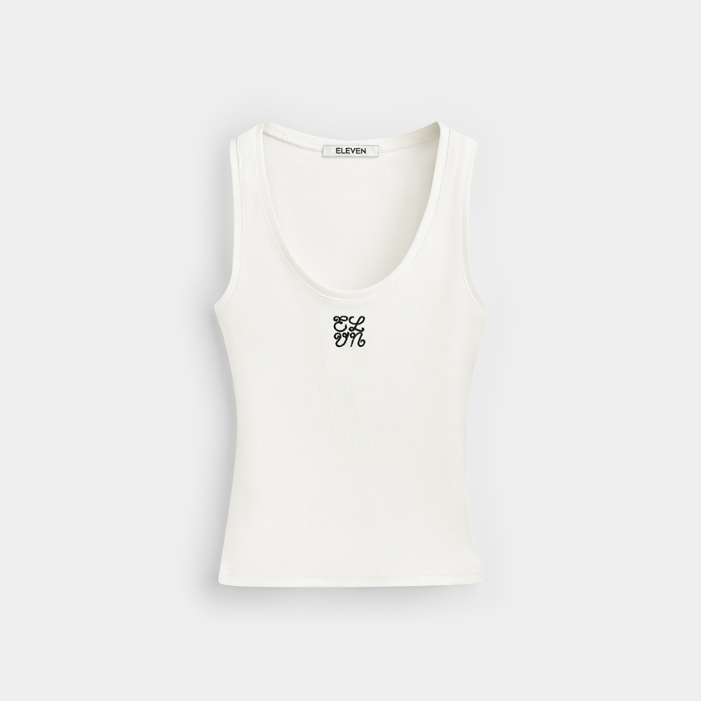 ELEVEN - Áo nữ Tank top Anagram màu Trắng