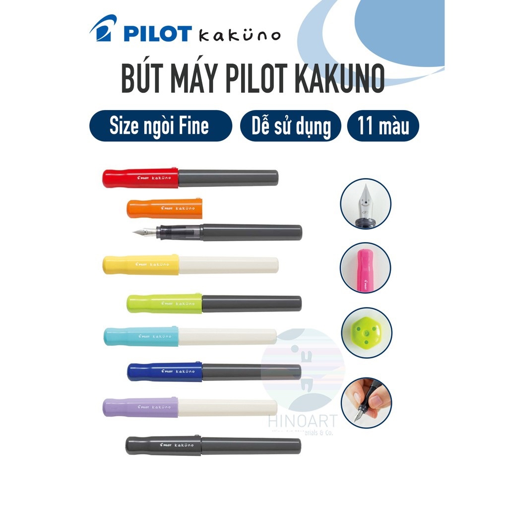 Bút máy bơm mực Pilot Kakuno (ngòi F)