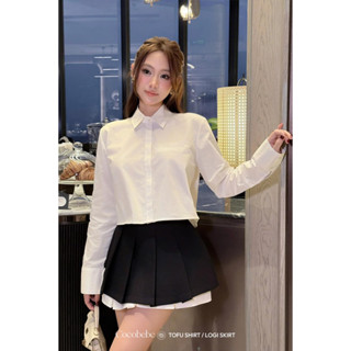 Áo sơ mi tay dài dáng croptop COCOBEBE TOFU SHIRT