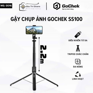 GoChek SS100 - Gậy Chụp Ảnh Selfie Đa Năng Cao Tối Đa 2M2 Cho Điện Thoại - Hàng Chính Hãng