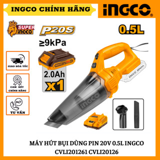 Máy hút bụi dùng pin 20V 0.5L INGCO CVLI20126 CVLI201261 hàng chính hãng