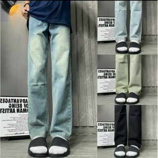 Quần jean nam ống suông trơn 5 màu phong cách trơn đơn giản