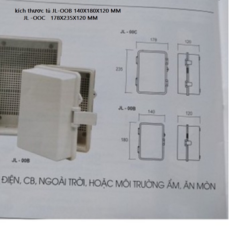 Tủ điện LIOA chống cháy, chống nước JL-00C, -tủ điện