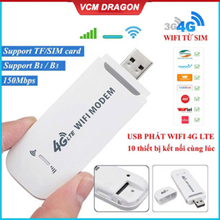 Bộ phát sóng LTE 4G wifi từ sim 4G USB Modem ,USB phát Wifi từ Sim 4G, Dcom phát wifi tốc độ cao, sóng rộng