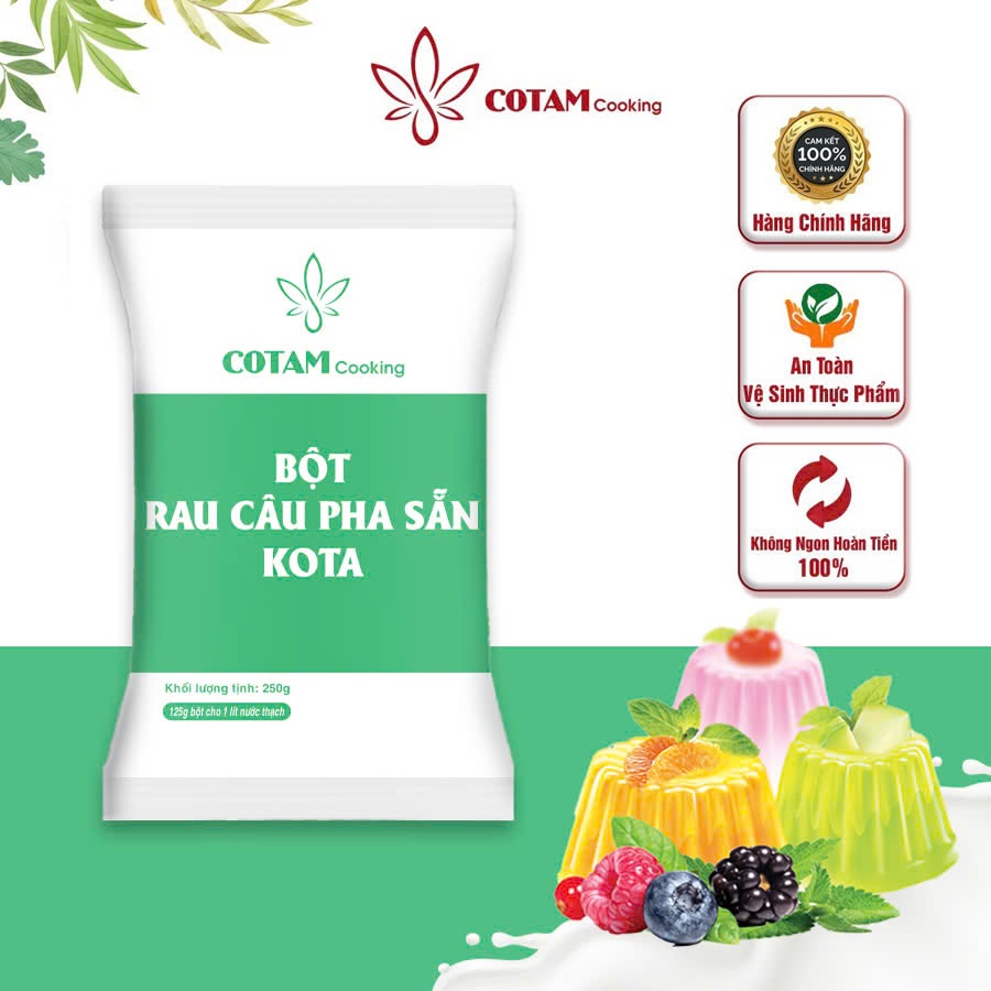 Bột thạch rau câu pha sẵn KOTA gói 500g