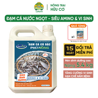 Phân bón hữu cơ đạm cá cô đặc PHÚ NÔNG, NPK hữu cơ, siêu amino và vi sinh - can 5 lít