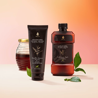 Combo Kem đánh răng, Nước súc miệng Mela - Giúp khử mùi hôi miệng và ngăn ngừa sâu răng, viêm lợi, nhiệt miệng ML438