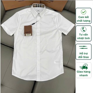 Áo Sơ Mi Ngắn Tay Burberry Chính Hãng Chất Lụa Mềm Mịn Cao Cấp Loại 1 - Áo Sơ Mi Nam Burberry Tay Ngắn Hottrend 2024
