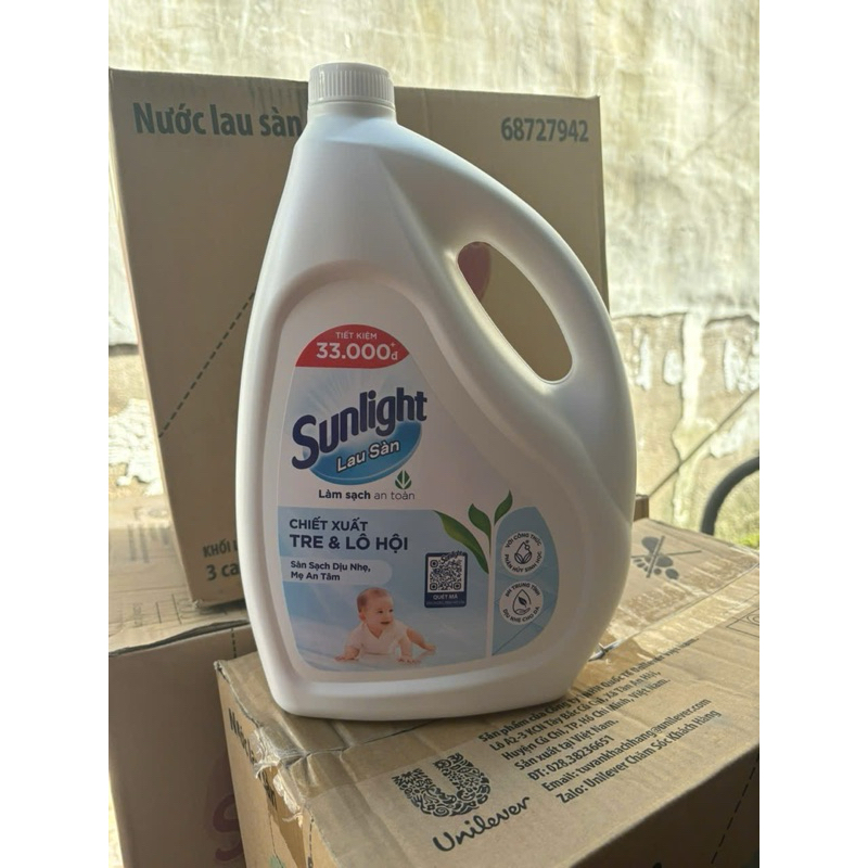Nước Lau Sàn Sunlight tre & lô hội - 3.6 Kg