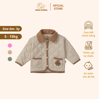 Áo phao Unbee cho bé phối cổ trần bông lông vũ siêu mềm nhẹ - Áo phao unbee phối cổ nhung cao cấp