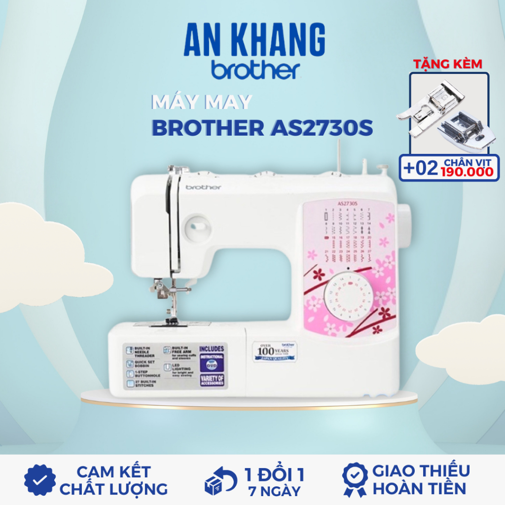 Máy may gia đình Brother AS2730S ( TẶNG 2 CHÂN VỊT GIÁ 190.000Đ)