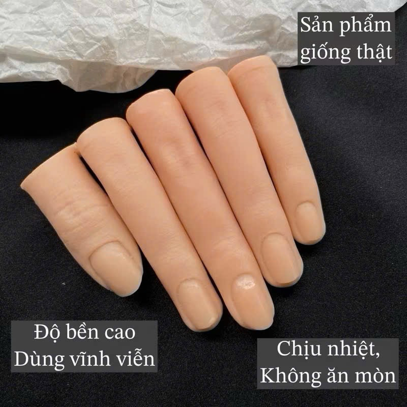 Bộ 5 Ngón Tay Khác Size, Ngón Tay Giả Học Nail Làm Mẫu Bộ 5 Ngón Tay Nhiều Size Nhựa Cứng
