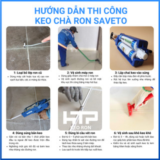 Combo 1 chai keo saveto và bộ dụng cụ thi công keo chít mạch