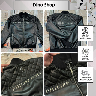 Áo Khoác Da Nam Phi Líp Đính Chữ Siêu Hot Hit - Áo Khoác Da Nam Phi Líp Cao Cấp