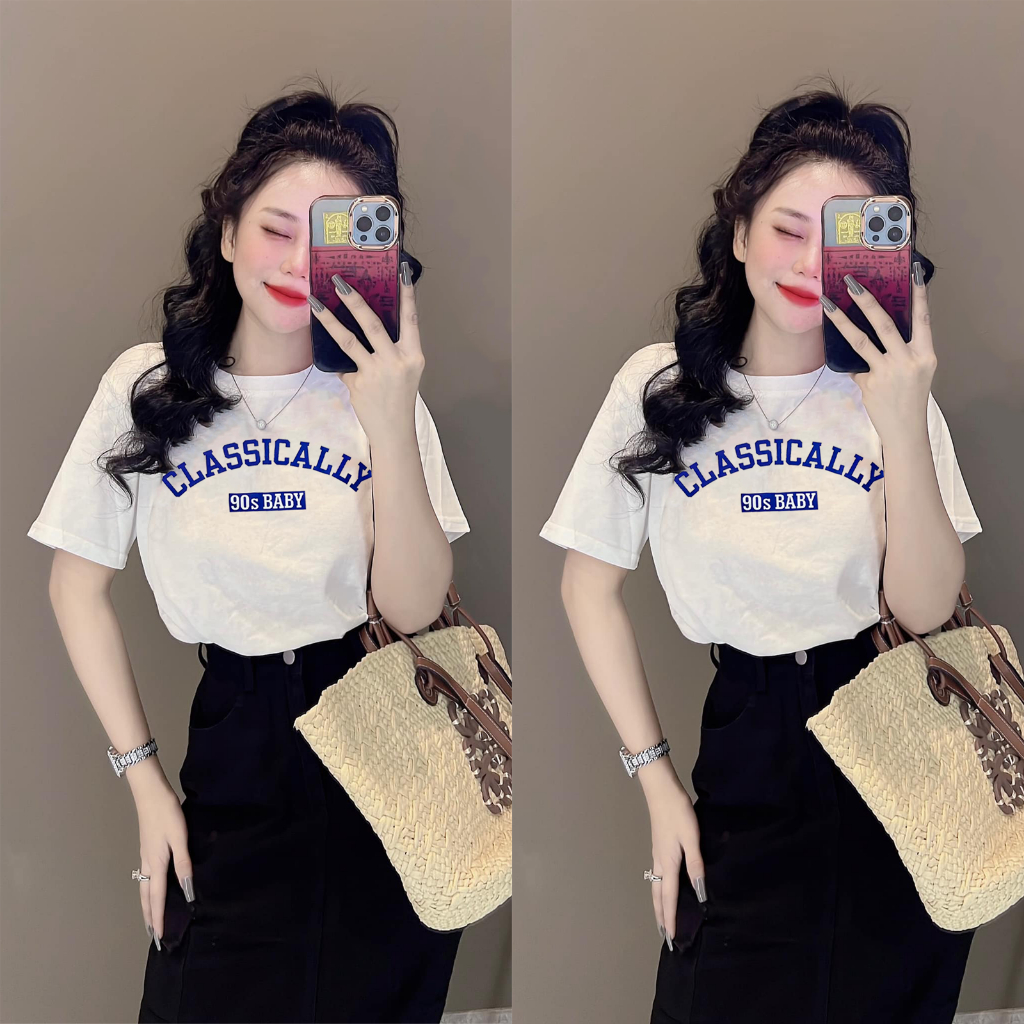 [40~70kg] Áo Thun Thái Nữ Cotton 100% Mịn Mát Chữ Cách Điệu Xinh [Mã A07], Phong Cách, Cá Tính, Độc Đáo [90s Baby] | BigBuy360 - bigbuy360.vn