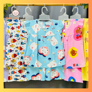 (5-65Kg) - SET 5 Bộ đồ Tole cho bé gái - Mẫu Cánh Tiên cài nút sau - đồ bộ bé gái, quần áo trẻ em