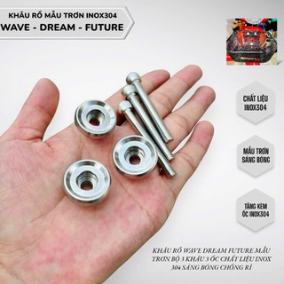  Khâu rổ Wave Dream Future mẫu trơn bộ 3 khâu 3 con ốc chất liệu inox304 sáng bóng chống gỉ 