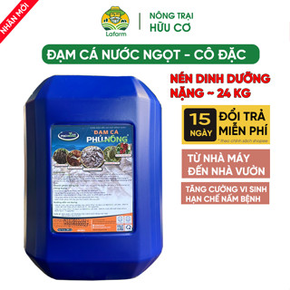 Phân bón hữu cơ đạm cá cô đặc PHÚ NÔNG, bón lá, bón gốc, NPK hữu cơ, dinh dưỡng cho cây - can 20l