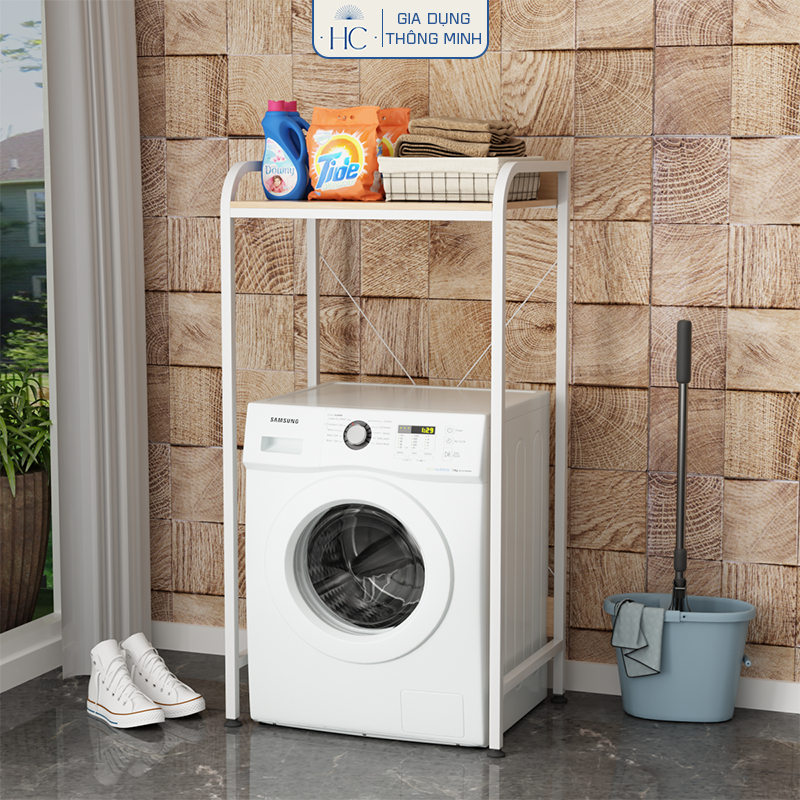 Kệ máy giặt cửa ngang, kệ để đồ phòng tắm khung thép chống gỉ thương hiệu HC - HM115
