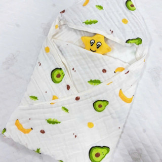 Choàng Ủ, Khăn Tắm, Chăn Ủ Xô Có Mũ 4 lớp in hình Loại 1 Chất Thoáng Mát KT 80 x 80cm