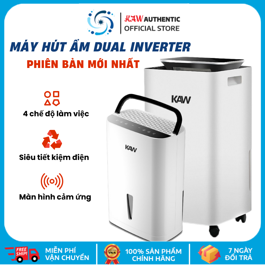 Máy Hút Ẩm Lọc Không Khí KAW Điều Hòa Không Khí Công Suất Cao, Dung Tích Lớn, Hút Ẩm Tủ Quần Áo, Văn Phòng