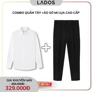  Combo áo sơ mi dài tay kate lụa và quần tây âu phục nam LADOS-7150 thiết kế sang trọng lên form chuẩn dáng  779+4167  