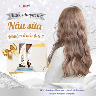 Thuốc nhuộm tóc tại nhà NÂU SỮA, NÂU KHÓI không cần tẩy tóc 7BG Kami tặng kèm trợ, găng tay