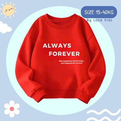 Áo nỉ cho bé trai in chữ- Áo thu đông bé trai size từ 15-40kg - Loza Kids AN2897